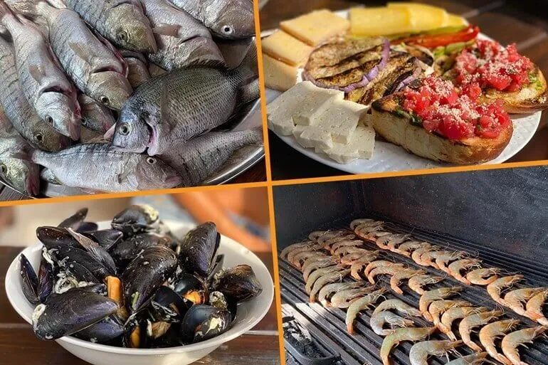 Özel bir tekneyle Kayalıklar Meryem Ana kilise adasına yaklaşım Özel bir tekneyle Kayalıklar Meryem Ana kilise adasına yaklaşım